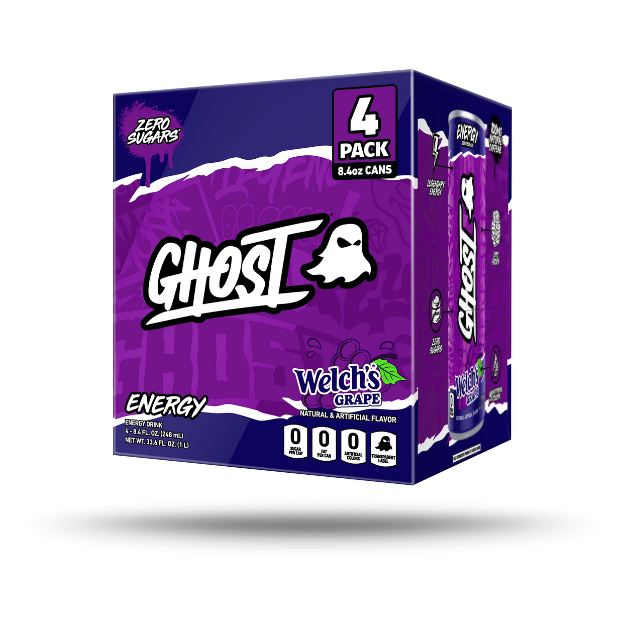 GHOST® ENERGY HALF CAN 4-PACK x WELCH'S® | WELCH'S® GHOST® ENERGY HALF CAN 4-PACK x WELCH'S® | WELCH'S®