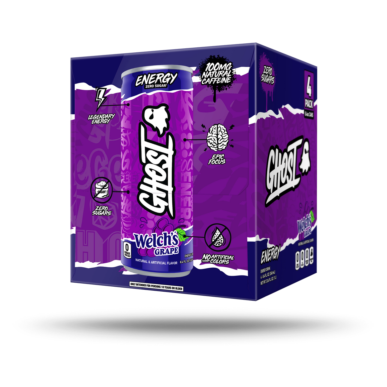GHOST® ENERGY HALF CAN 4-PACK x WELCH'S® | WELCH'S® GHOST® ENERGY HALF CAN 4-PACK x WELCH'S® | WELCH'S®