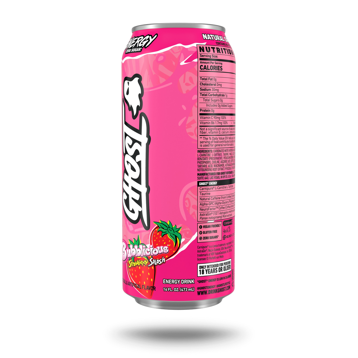 GHOST® ENERGY x BUBBLICIOUS® | BUBBLICIOUS® "STRAWBERRY SPLASH"