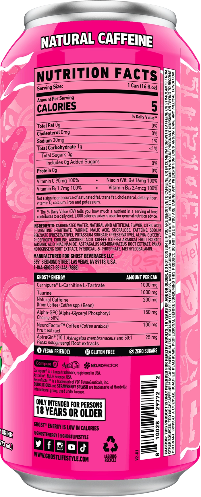 Product package Nutrition Label