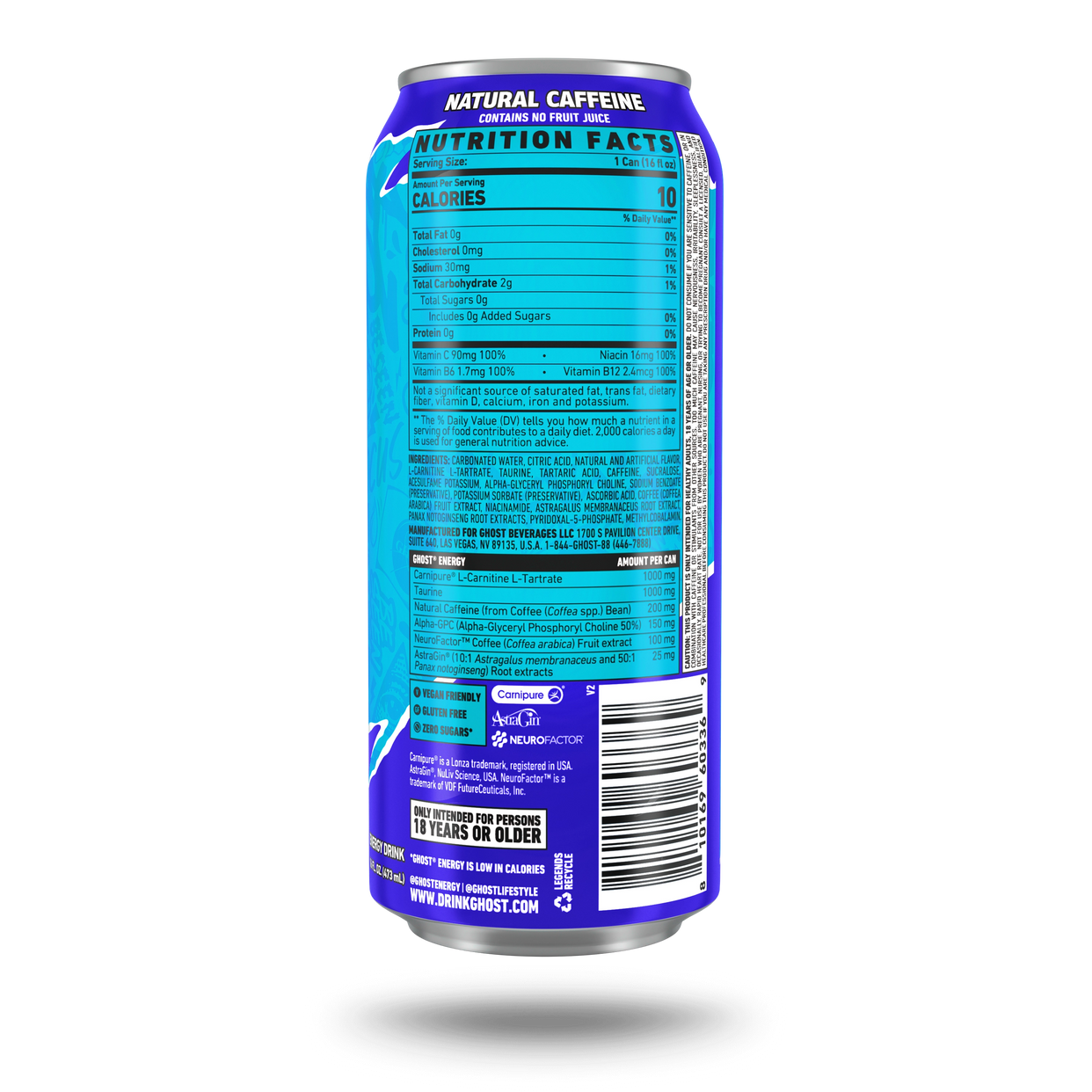 Fusion Energy Blue Raspberry GHOST® ENERGY | BLUE RASPBERRY – DRINKGHOST