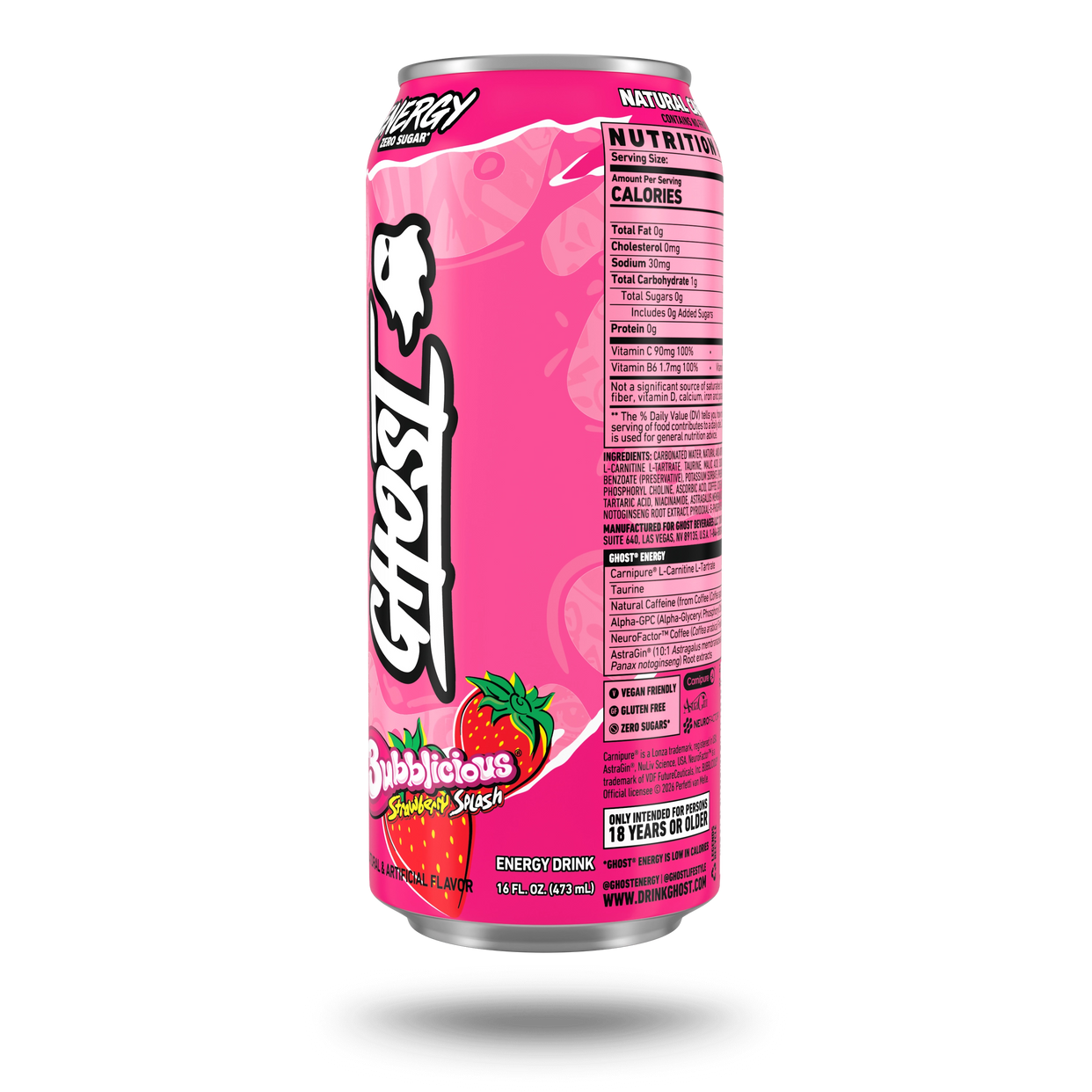 GHOST® ENERGY x BUBBLICIOUS® | BUBBLICIOUS® "STRAWBERRY SPLASH"