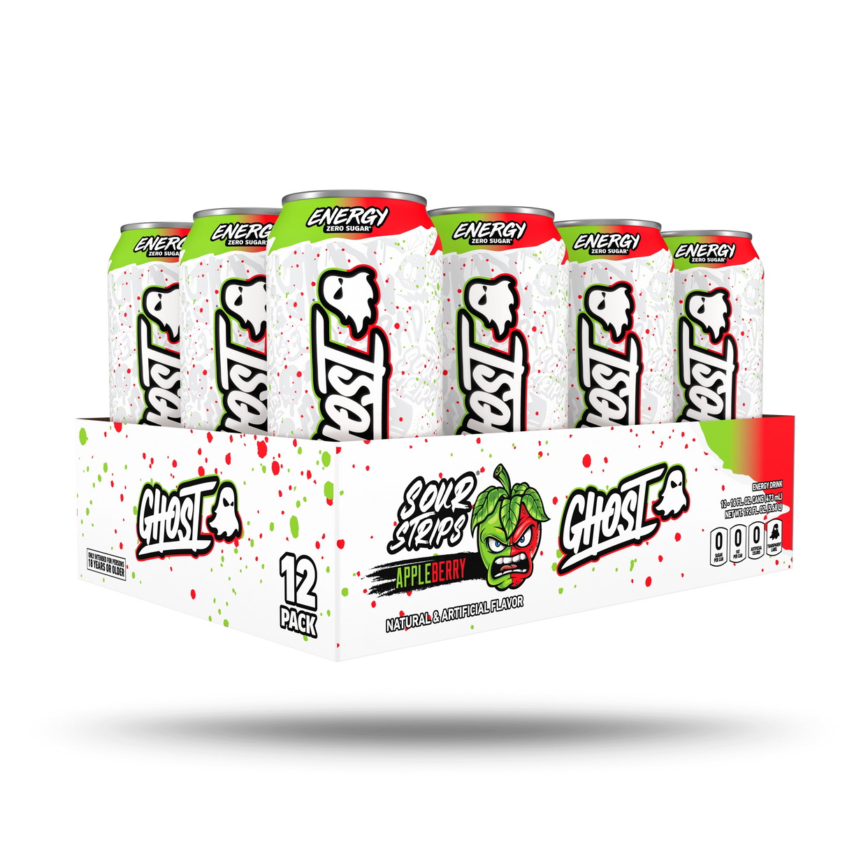 GHOST® ENERGY x SOUR STRIPS® | SOUR STRIPS® APPLEBERRY