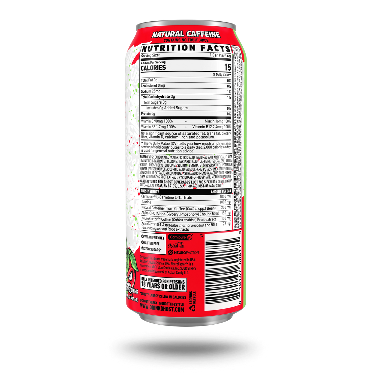 GHOST® ENERGY x SOUR STRIPS® | SOUR STRIPS® APPLEBERRY