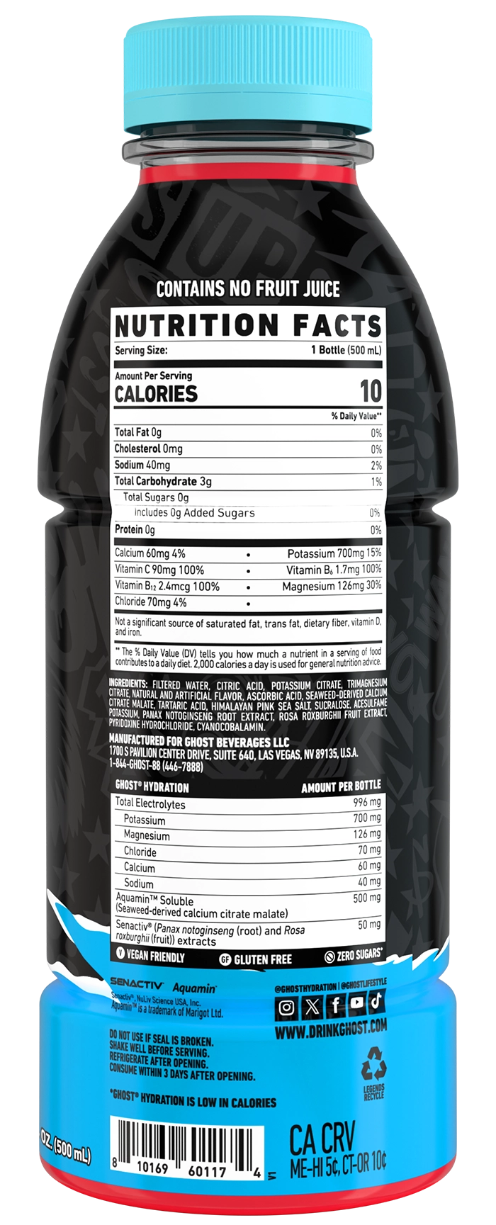 Product package Nutrition Label