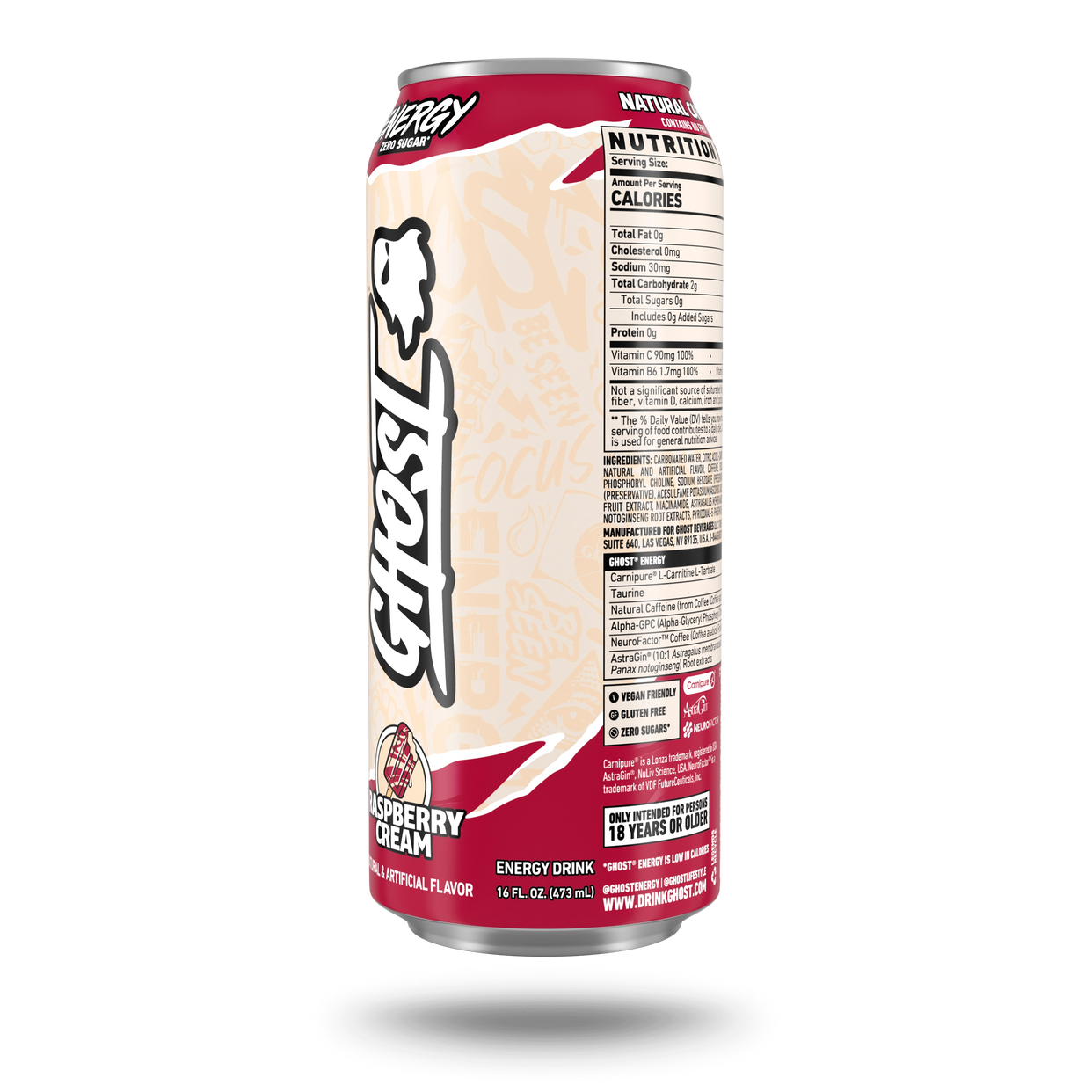 GHOST® ENERGY | RASPBERRY CREAM – DRINKGHOST