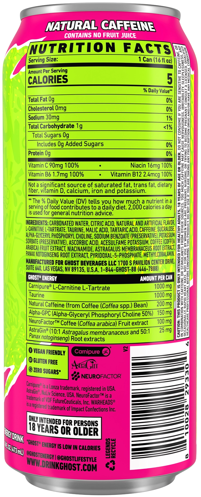 Raspberry Ghost GHOST® ENERGY | RASPBERRY CREAM – DRINKGHOST