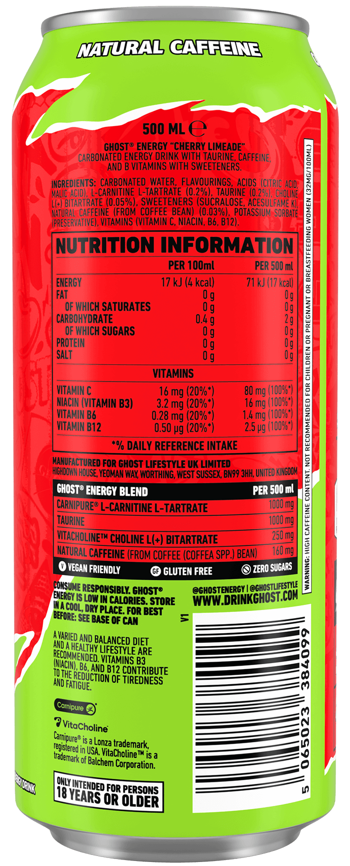 Product package Nutrition Label
